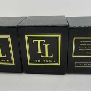 Lot of 3 TOBI TOBIN "Romanesque" 2-Wick 4 oz Luxury Scented Candles NEW